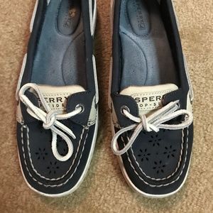 Sperry Boat Shoes Women's Size 6 Blue/White